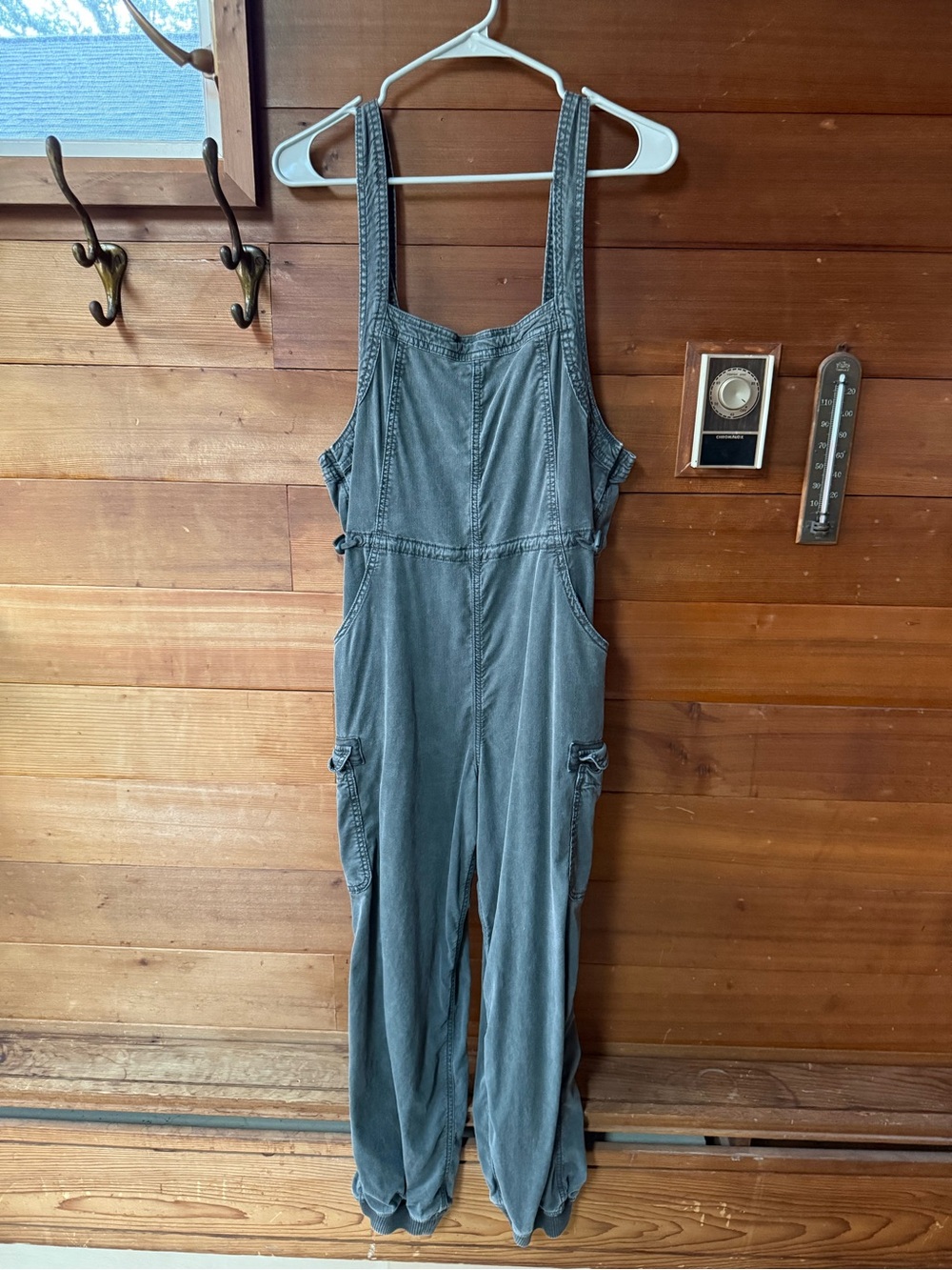 Washed Gray Women's Utility Jumpsuit